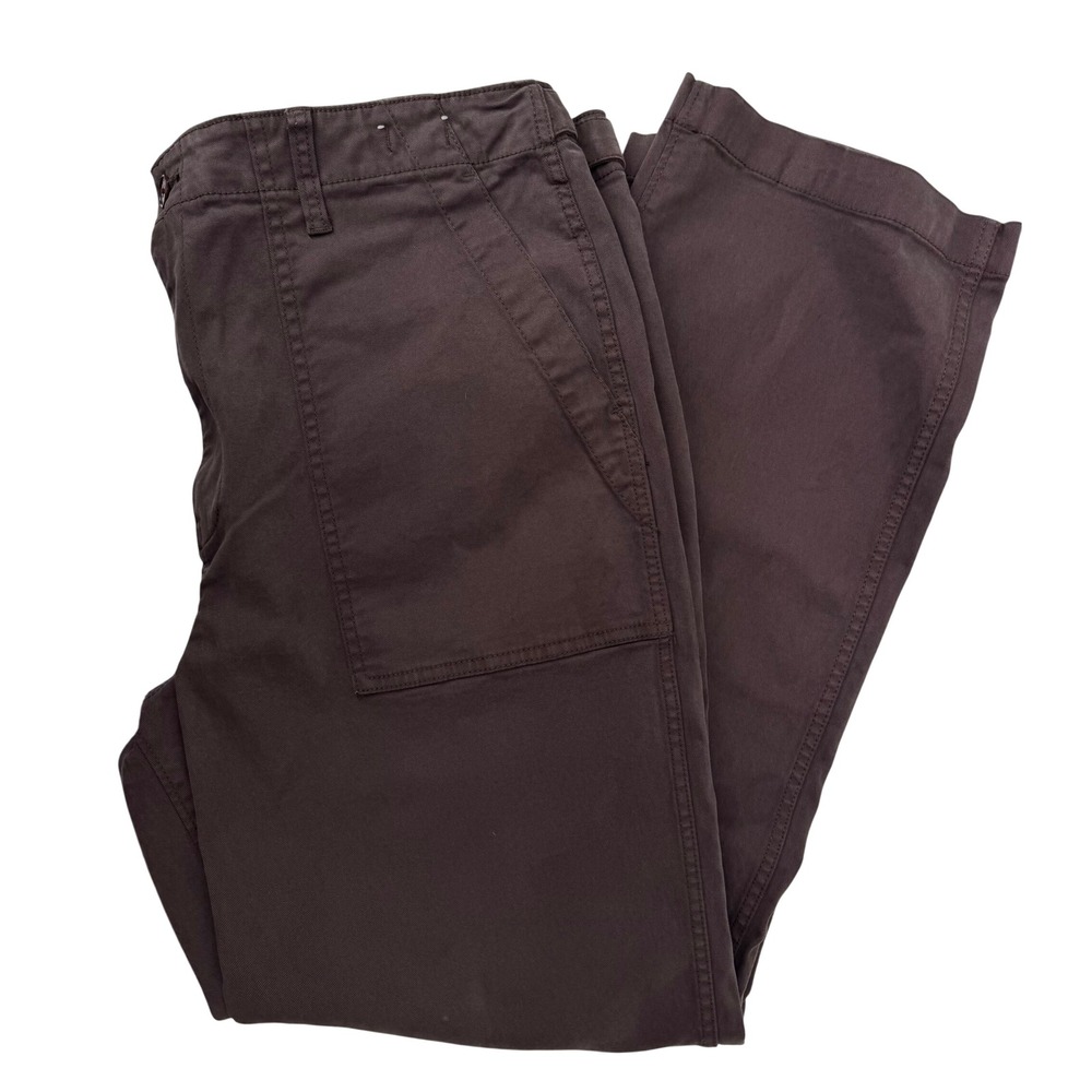 Madewell The Straight Utility Pant Brown Cotton Twill Straight Leg Size 31